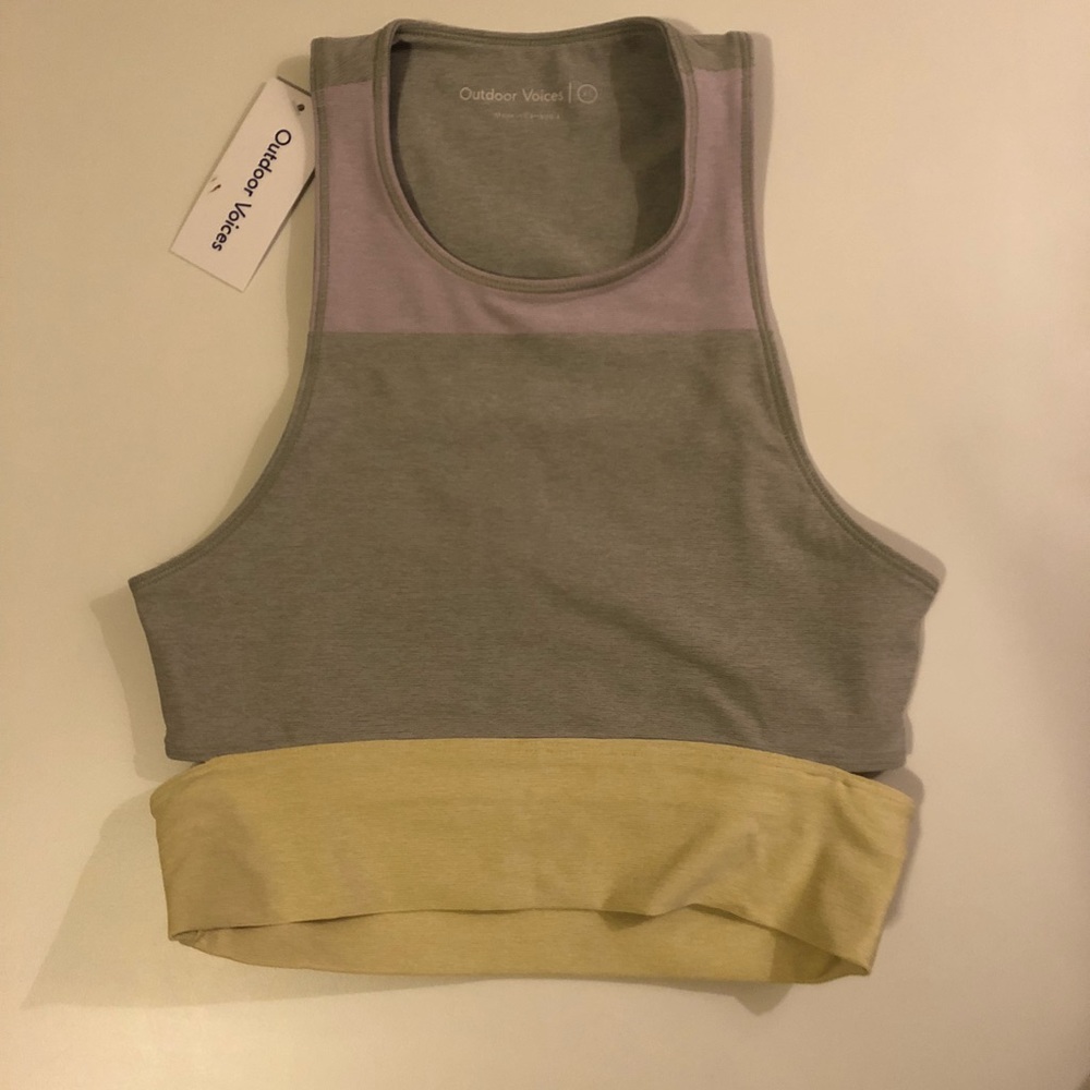 Outdoor Voices slashback crop top NWT size xs